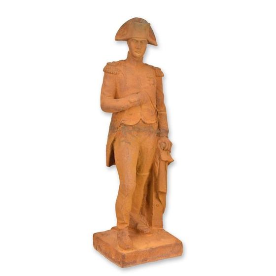 Napoleon-statueta din fonta rusty
