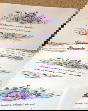 Plic de bani  cu flori mov