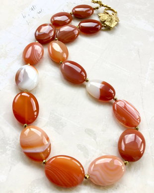 Colier agate carneol dantela