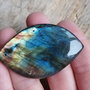 Pandantiv masiv labradorit, 57x37 mm