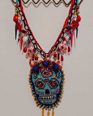 Colier boho "Sugarskull"