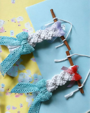 Mărturii macrame cu scorțișoară