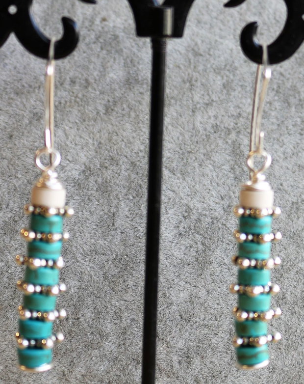 Cercei din sarma si turcoaz - turquoise talisman