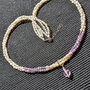Colier argint X3 perle naturale de cultura seed ametist veracruz brioleta ametist minimalist boho chic trendy - Transport gratuit