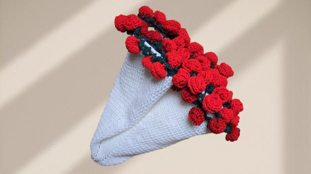 Paturica buchet de trandafiri