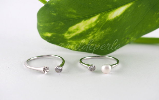 Baza inel, reglabil, argint 925, platinat (1)