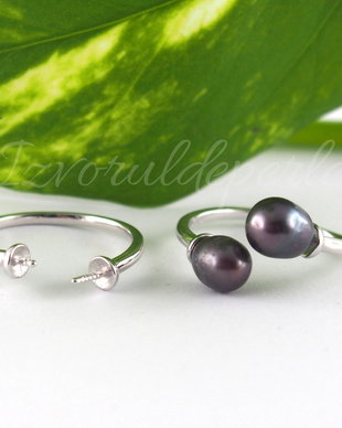 Baza inel, argint 925, platinat (1)