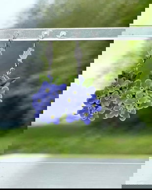 Cercei buchet de liliac