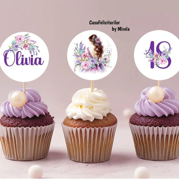 Toppere Candy Bar Unicorn Pastel Personalizate cu Nume