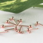 Baza cercei, rose gold filled 14k (1per)