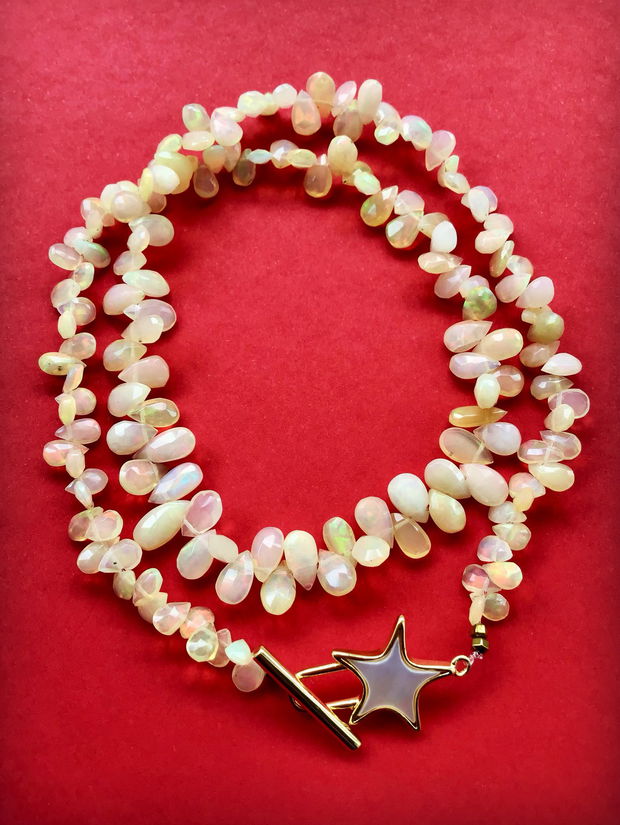 Colier opal etiopian / de foc