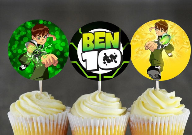 Set Toppere Brioșe Rotunde  Tematică Ben 10