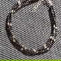 Bratara argint X3 spinel negru minimalista boho chic trendy cadou - Transport gratuit