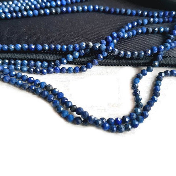 Lapis lazuli fatetat 3mm (19cm)  MG.0190
