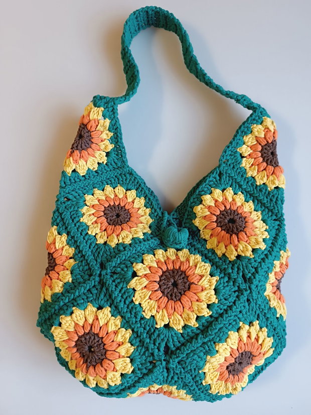 Geantă croșetată Sunflower