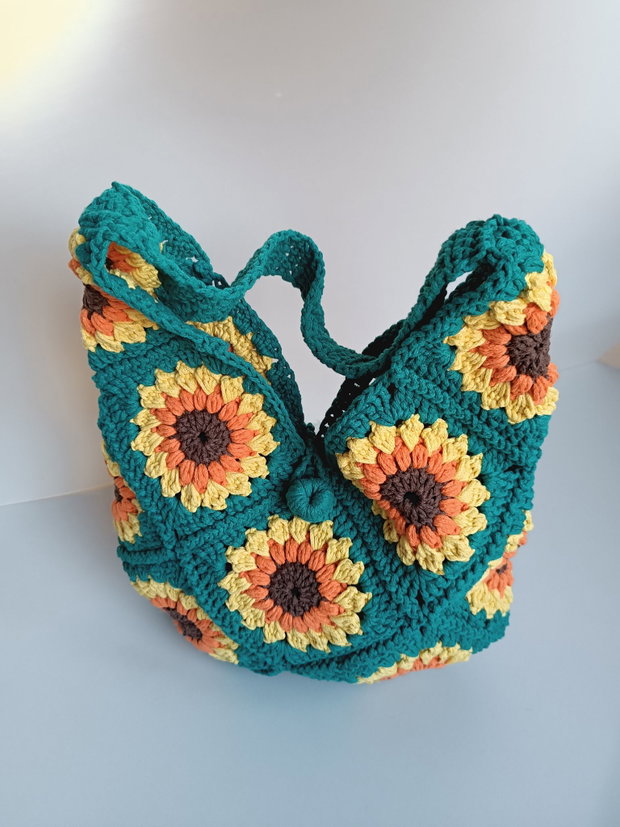Geantă croșetată Sunflower