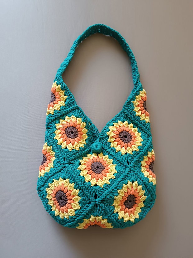 Geantă croșetată Sunflower