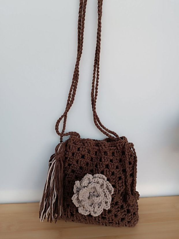 Geantă croșetată Granny Rose