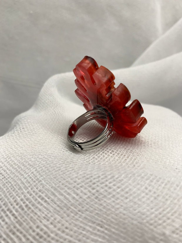 Inel reglabil - handmade din rasina 00500