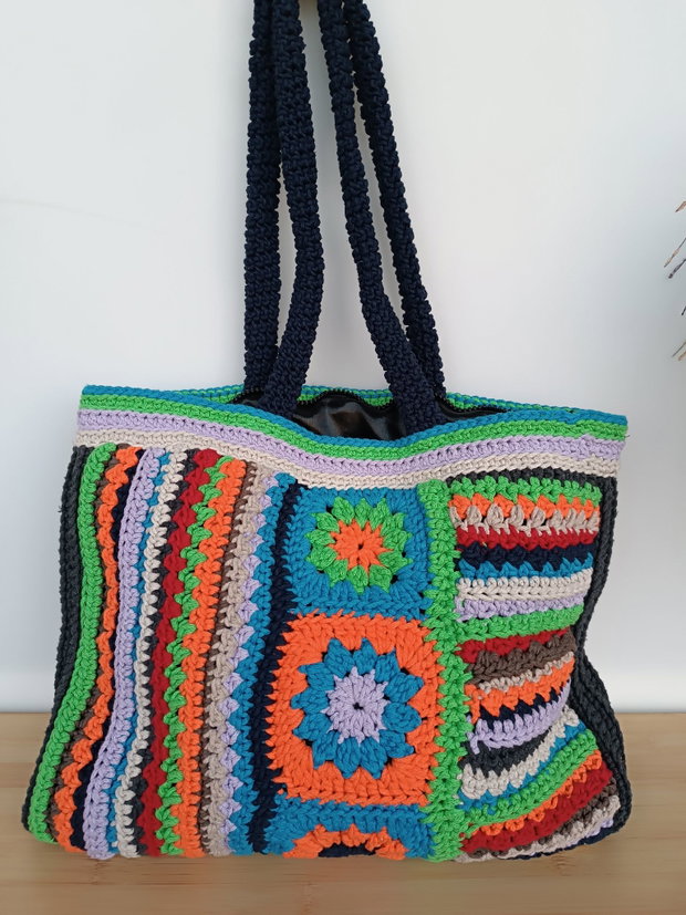 Geantă croșetată Boho chic