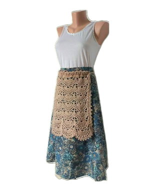 Catrinta fota accesoriu croșetat bej