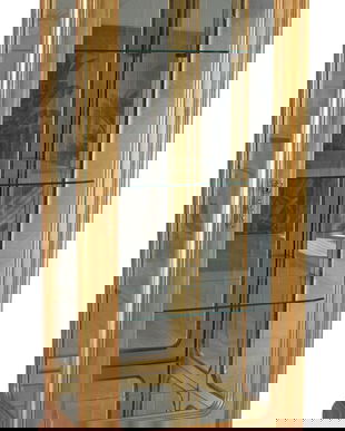 Vitrina baroc din lemn masiv auriu