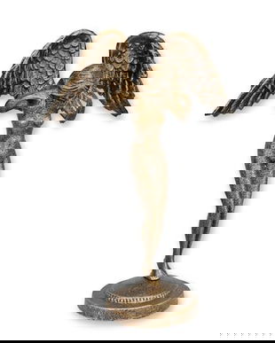 Coboara noaptea-statueta din fonta masiva