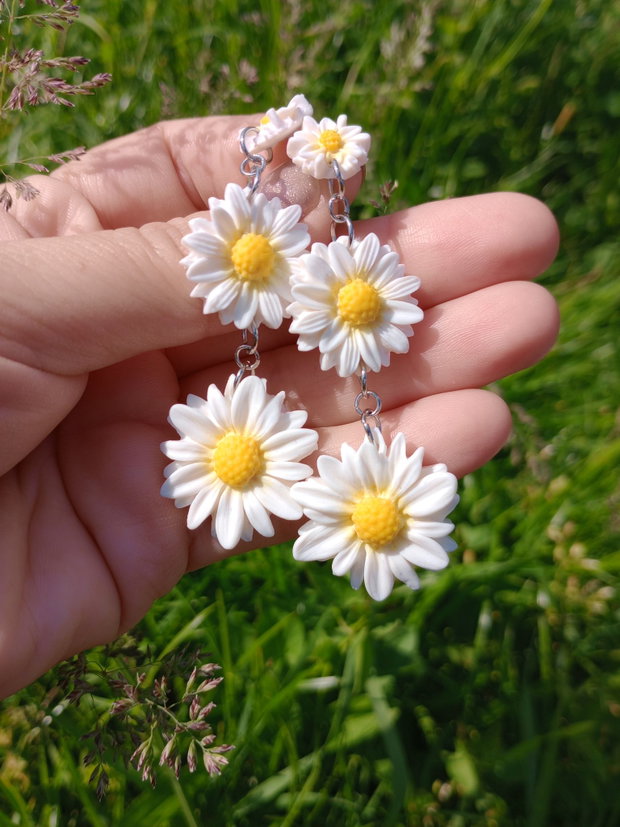 Cercei șurub Buchet de margarete