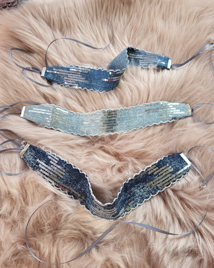Coliere-Chocker realizate manual din denim
