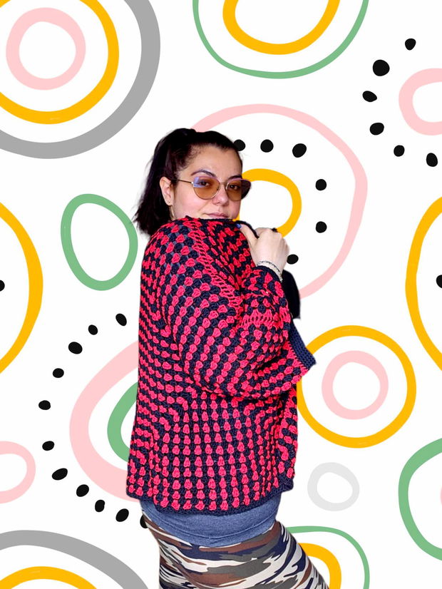 Cardigan crosetat manual