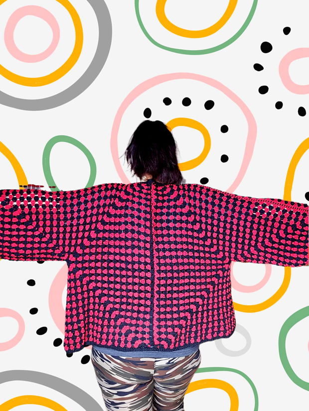Cardigan crosetat manual