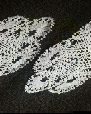 mileu alb crosetat manual  , 27 cm