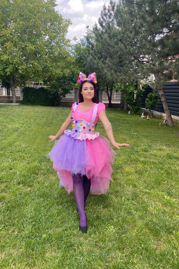 Costum Unicorn Multicolor - Clowniță Adult