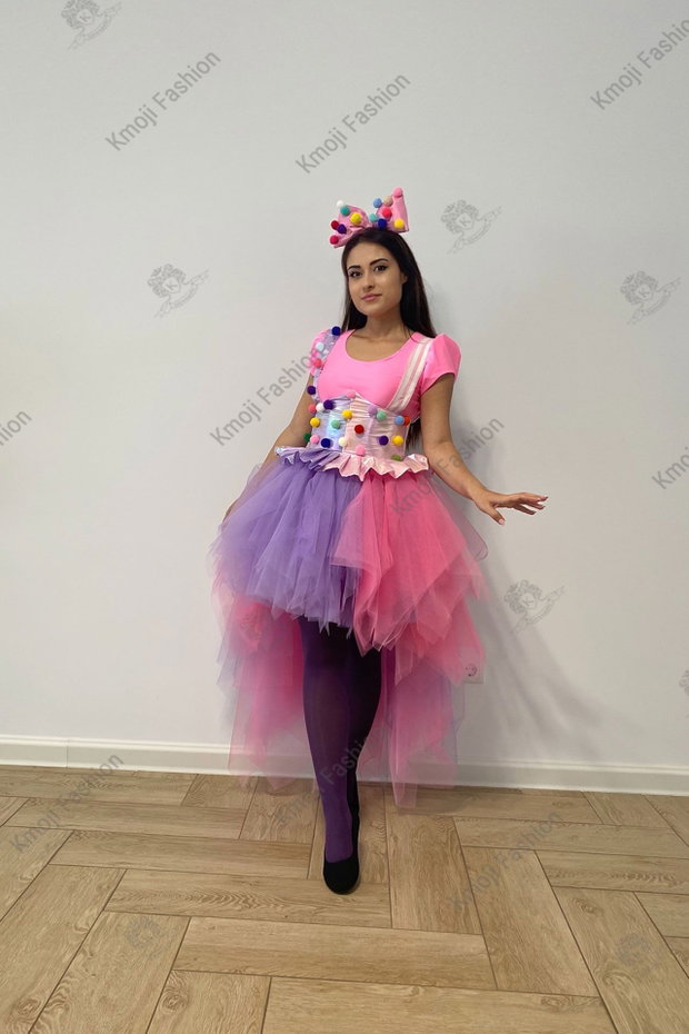 Costum Unicorn Multicolor - Clowniță Adult