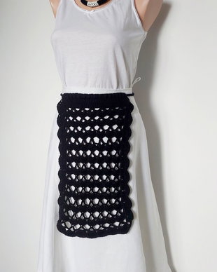 Catrinta fota accesoriu croșetat negru
