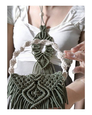 Set Macrame ,poșetă și colier