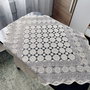 Față de masă crosetata manual din fir de bumbac crem natural mileu