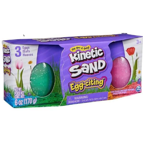 Kinetic Sand. Pachet 3 oua cu surpriza
