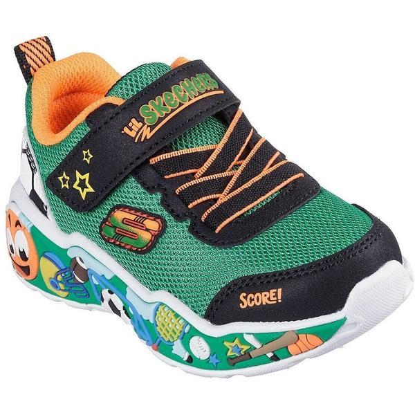 Pantofi sport copii Skechers Play Scene 407312N-GRMT, 23, Verde