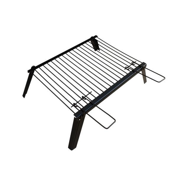 Gratar grilaj cu picioare pliabile, Inteliced&reg;, 39x31 cm, ideal pentru camping si foc direct, inaltime picioare 12 cm