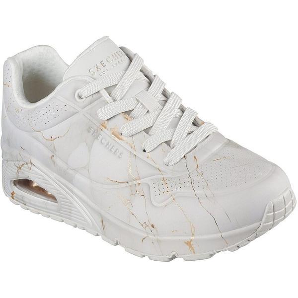 Pantofi sport femei Skechers Uno - Marbel Marvel 155584-OFWT, 39, Alb