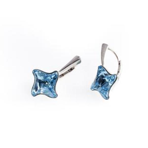 Cercei Argint 925, Swarovski Albastru