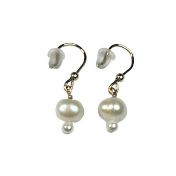 Cercei Aur14k Gold Filled, Perla cultura si tip Mallorca