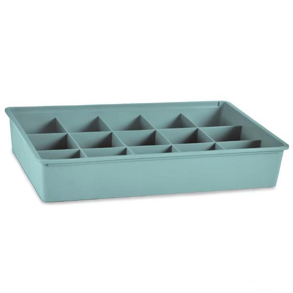 Organizator sertar cu 15 diviziuni, verde, 49 x 33 x 9 cm
