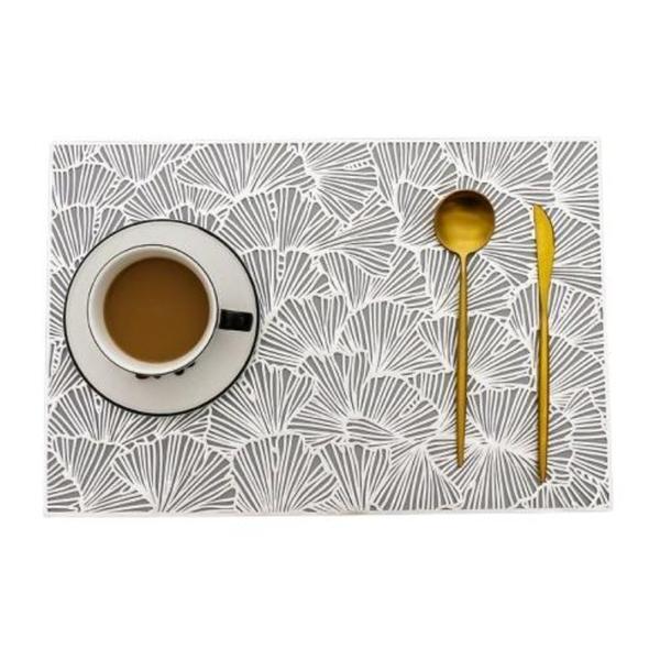Napron de masa, pvc, argintiu, 45x30 cm