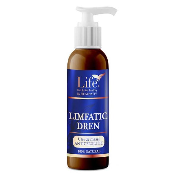Ulei de Masaj Anticelulitic - Bionovativ Life Limfatic Dren, 200 ml, cu pompita