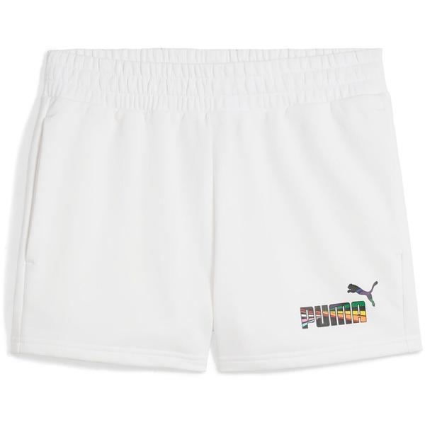 Pantaloni scurti femei Puma Love United Mid-rise Shorts 4 68500302, XL, Alb