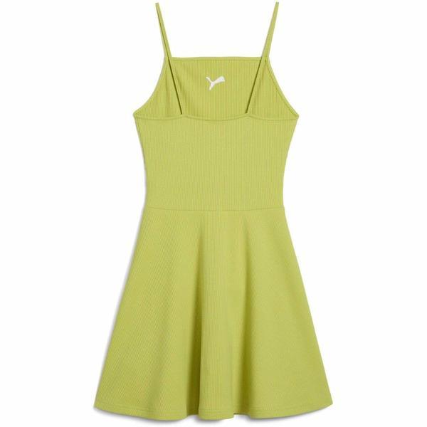 Rochie femei Puma Wardrobe Ess Ribbed Flared Short Dress P 63074335, M, Verde
