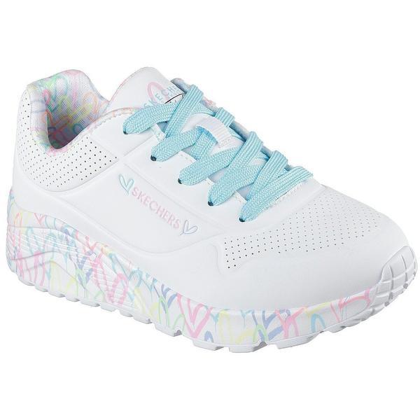 Pantofi sport copii Skechers Uno Lite - Lovely Luv 314976L-WPTQ, 33, Alb