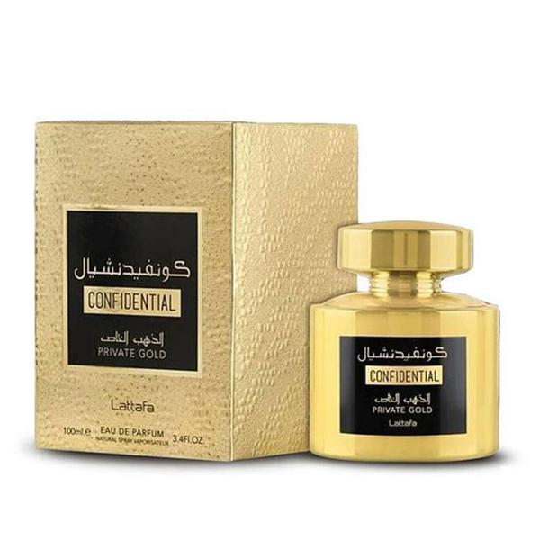 Apa de Parfum pentru Femei - Lattafa Perfumes EDP Confidential Private Gold, 100 ml